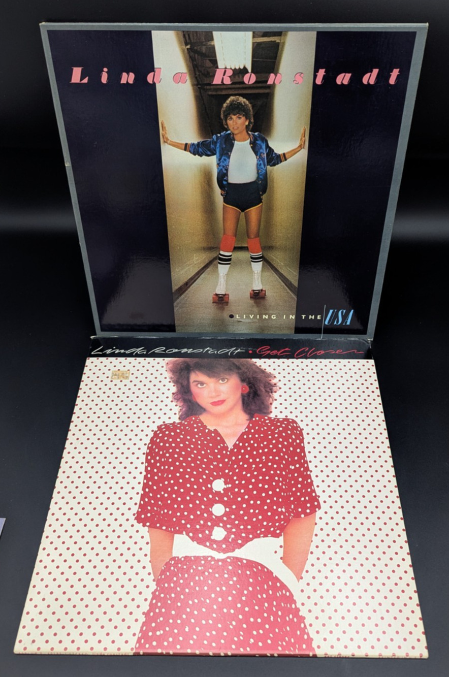 Linda Ronstadt Living in the USA & Get Closer Vinyl Record Lot of 2